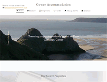 Tablet Screenshot of goweraccommodation.co.uk